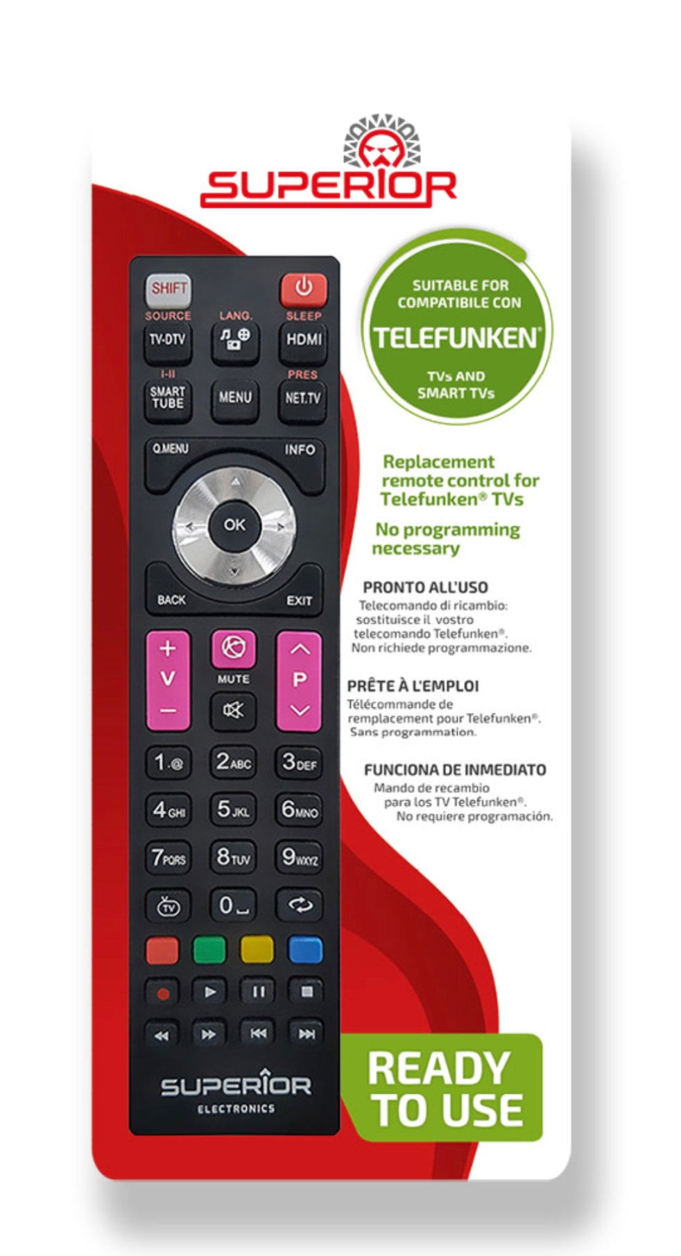 Telecomando tv pronto all’uso