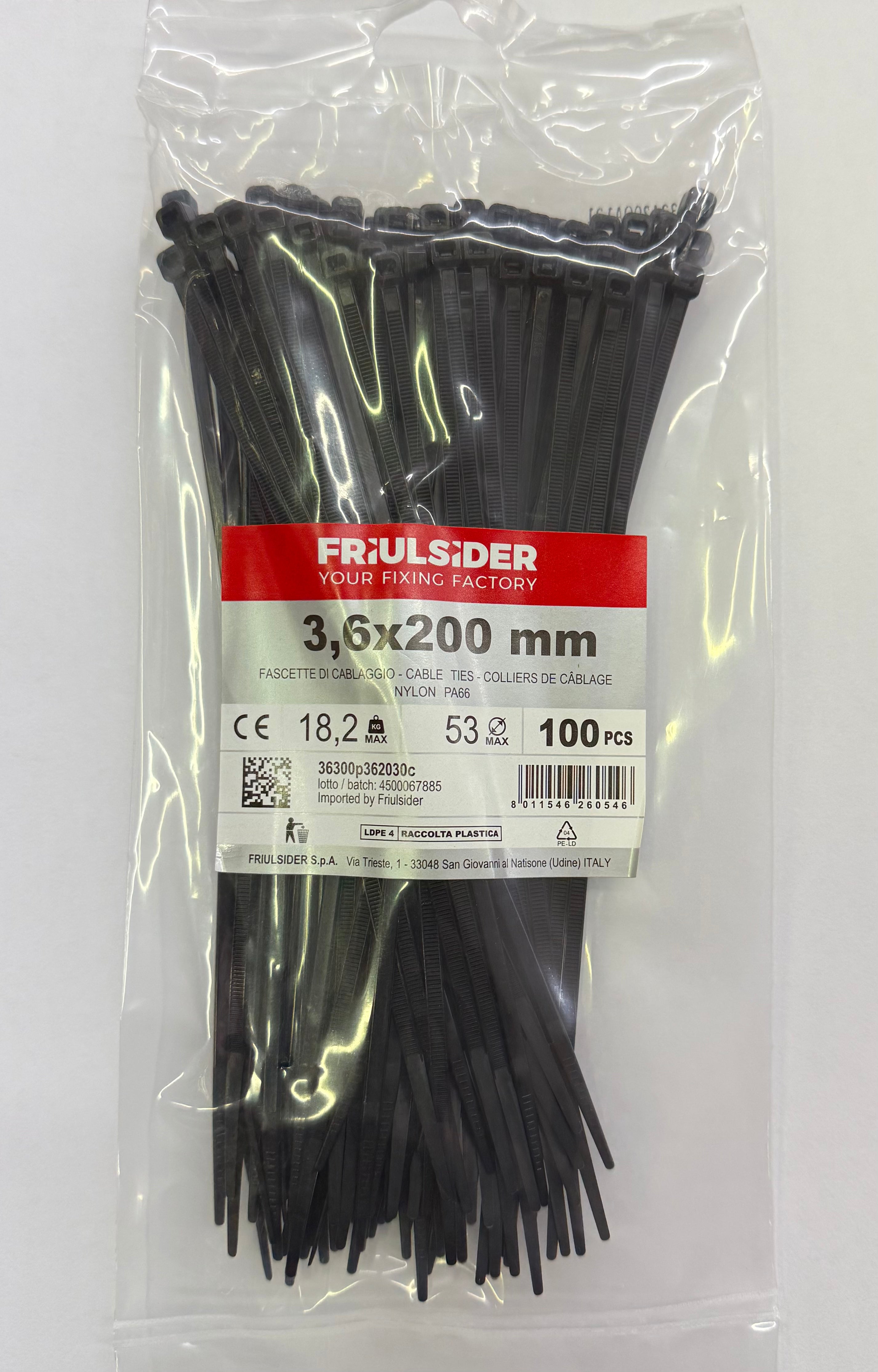 Friulsider Fascette Cablaggio In Nylon PA66