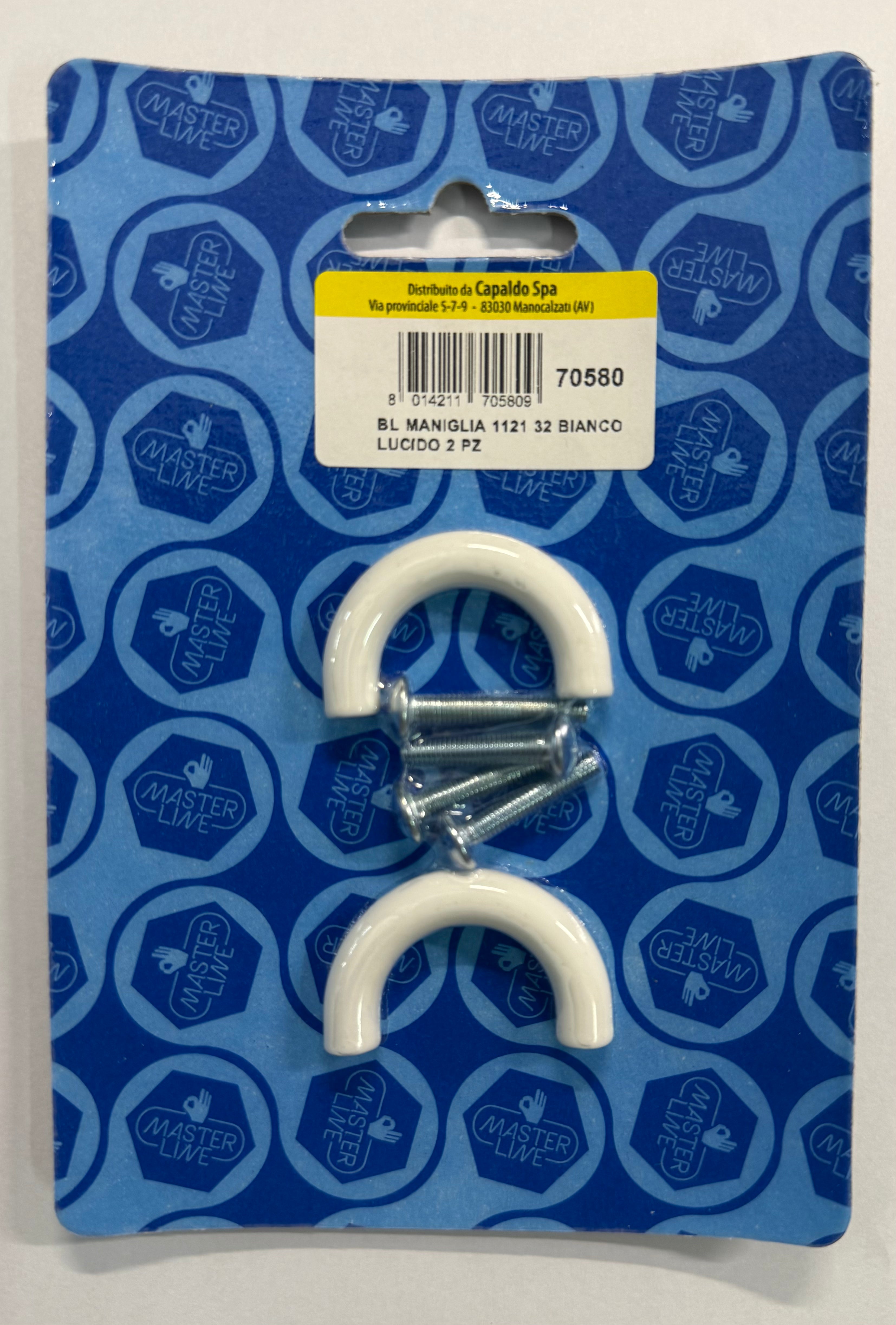 MANIGLIA 1121 32 BIANCO LUCIDO 2 PZ