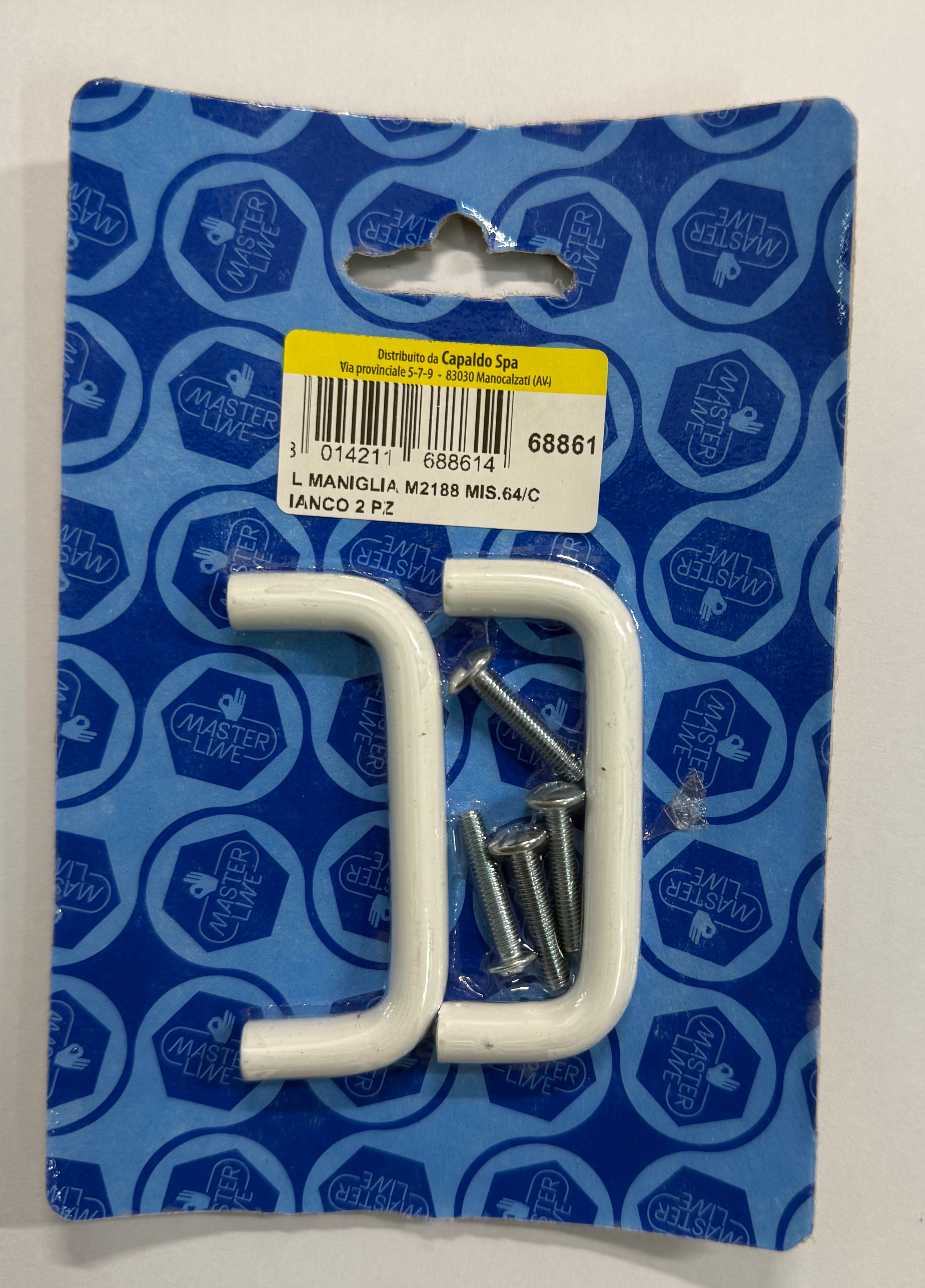 MANIGLIA M2188 MIS.64/C BIANCO 2 PZ