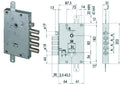 SERRATURA TRIPLICE APPLICARE CON SCROCCO DOPPIA MAPPA BLINDATE CISA 57515/28